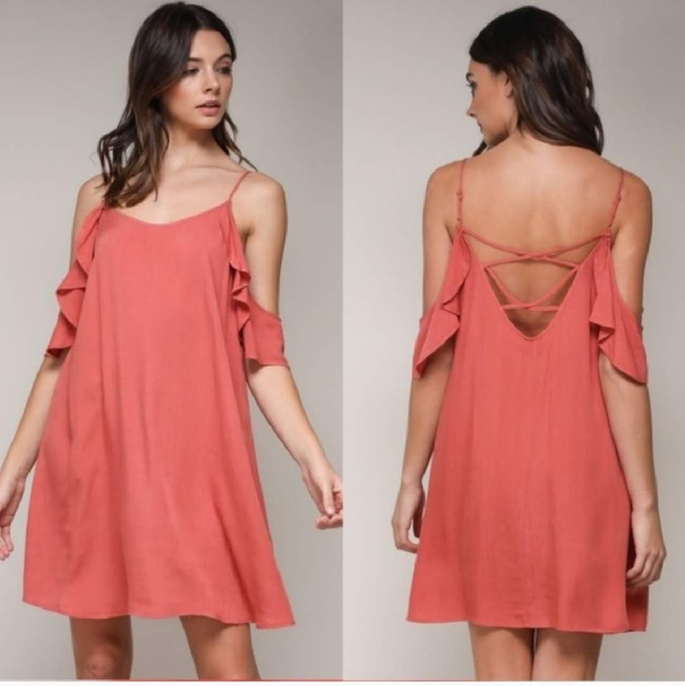 Ruffled Off Shoulder Dress
